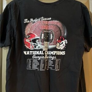 2022 National Champions Georgia Bulldogs Tee - Black & Red